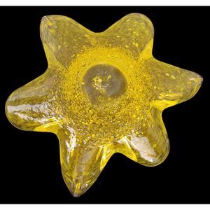 Antique Large Heavy Yellow Murano Bowl/Ash Tray 10"W x 2"T